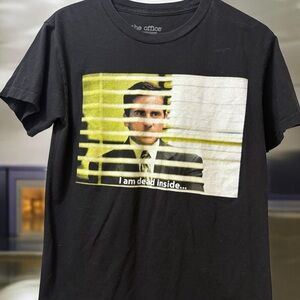 The Office Michael Scott Black Graphic T-Shirt Size Small